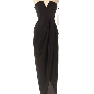 Shona Joy NWT Size 10 Aus Black V-Wire Bustier Maxi Cocktail Dress